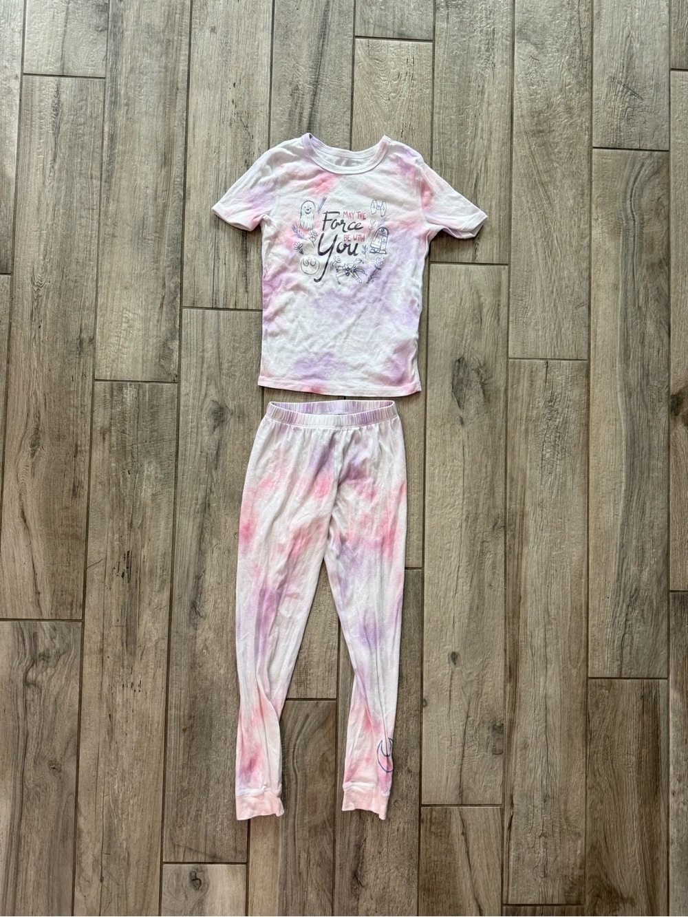 Star Wars Tie-Dye Pink & Purple Pajama Set - Short Sleeve Top & Pants